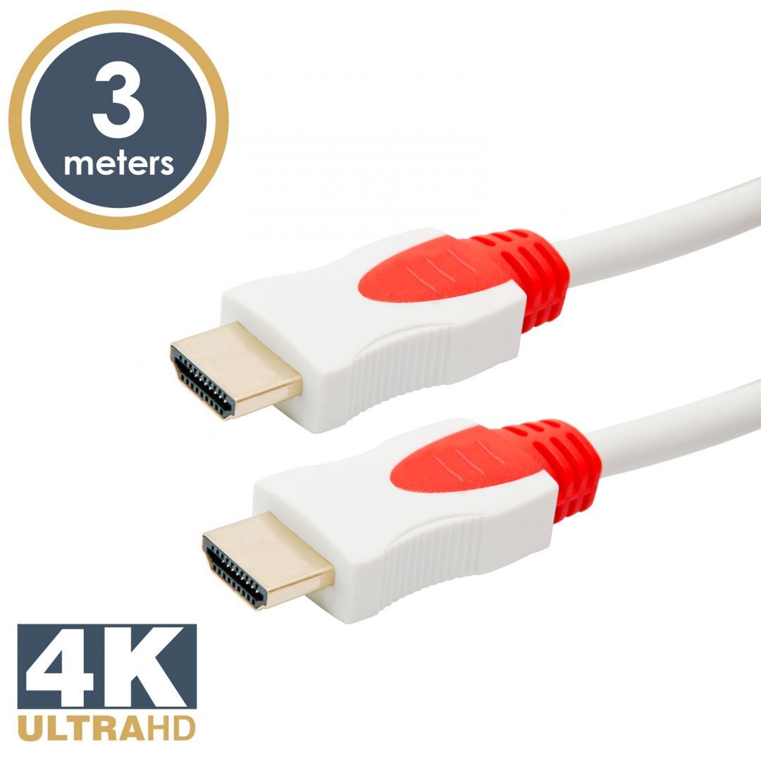 Delight Jelk&aacute;bel HDMI-HDMI 2.0 3D aranyozott  Am/Am 3m White