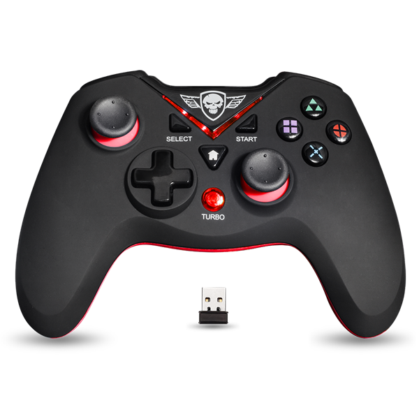 Gamepad Vezeték Nélküli - XGP WIRELESS Red (USB, Vibration, PC és PS3 kompatibilis, fekete-piros)