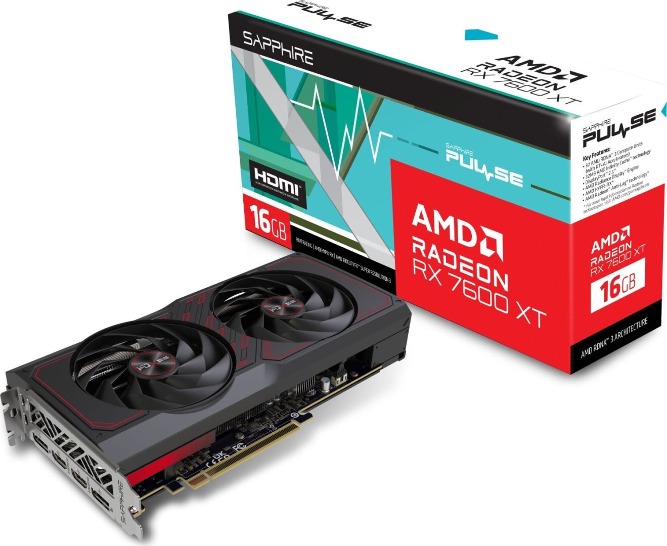 Sapphire Radeon RX 7600XT 16GB Pulse Gaming Sapphire Radeon RX 7600XT 16GB Pulse Gaming