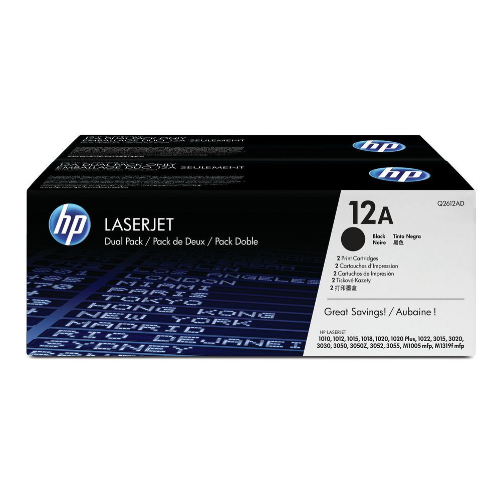 Q2612AD (12A) 2-pack Black toner