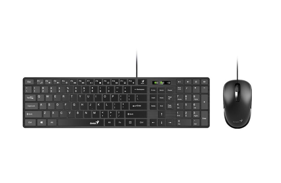Genius SlimStar C126 Wired keyboard + mouse Black HU Genius SlimStar C126 Wired keyboard + mouse Black HU